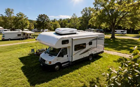 picture showing ACTECmax AC unit one the parking RV