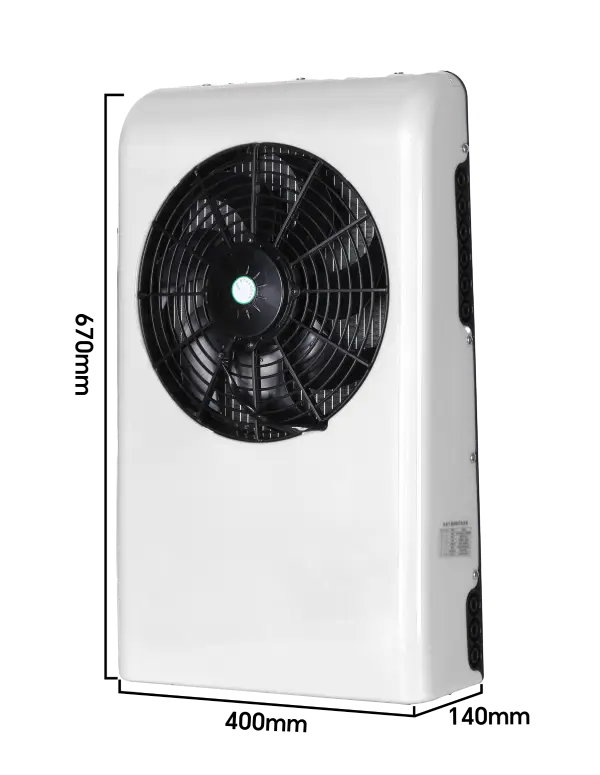 the outer unit of the split parking truck AC